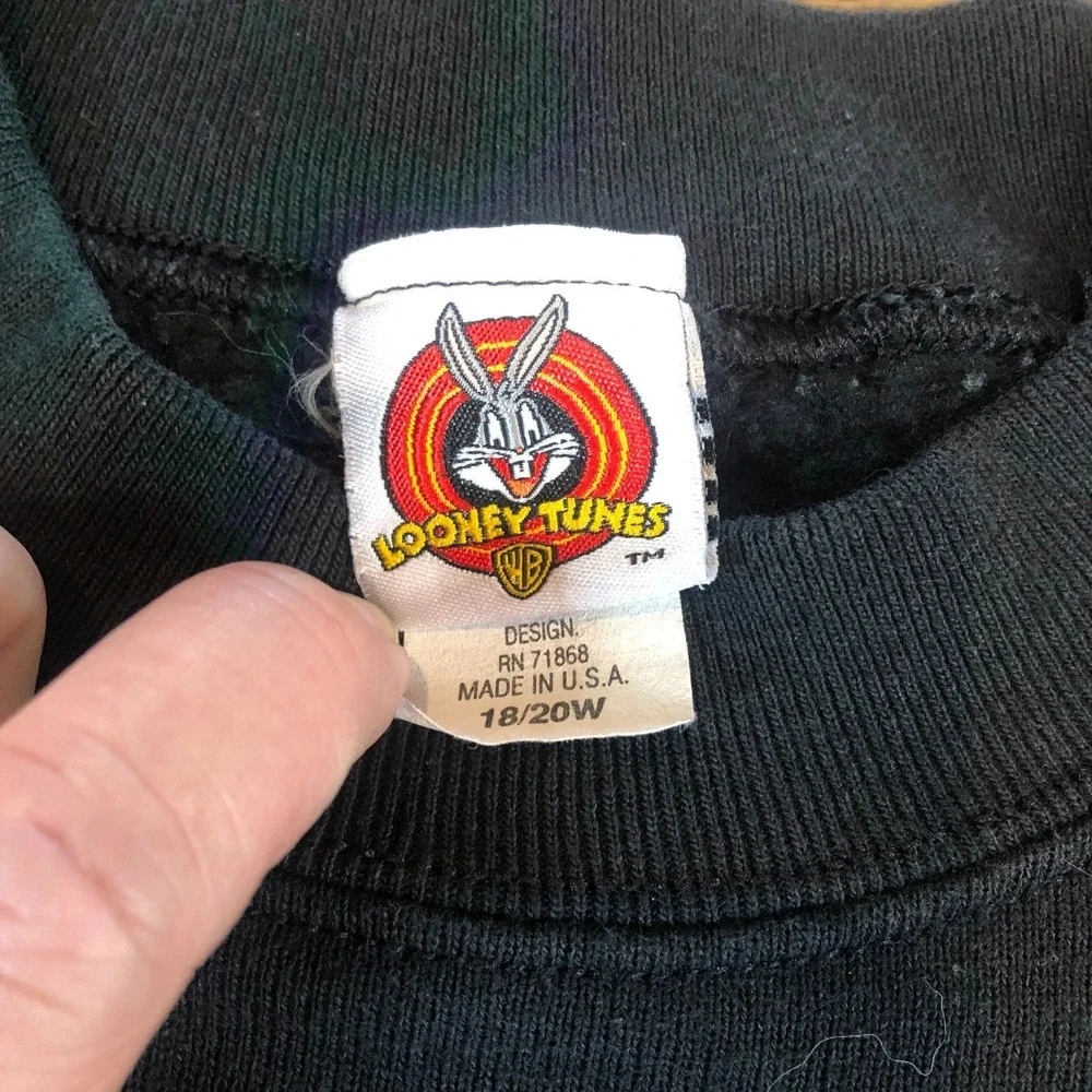 Vintage Tweety Bird Crewneck Sweatshirt 18/20W Looney Tunes Warner Bros‎ Y2K 90s - Picture 4 of 8